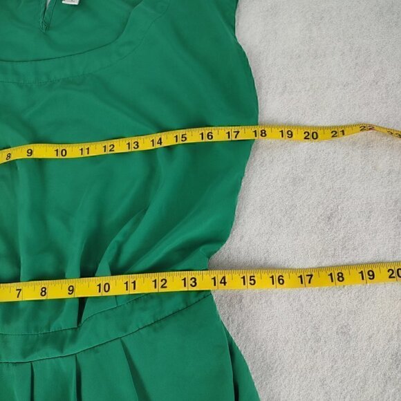 Old Navy Green Scoop Neck, Elastic Around Back Of Waist, Lined. Dress. Size S/P - Picture 8 of 11